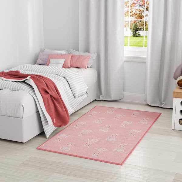 Imagination Pink 4 ft. x 5 ft. Graphic Contemporary Area Rug