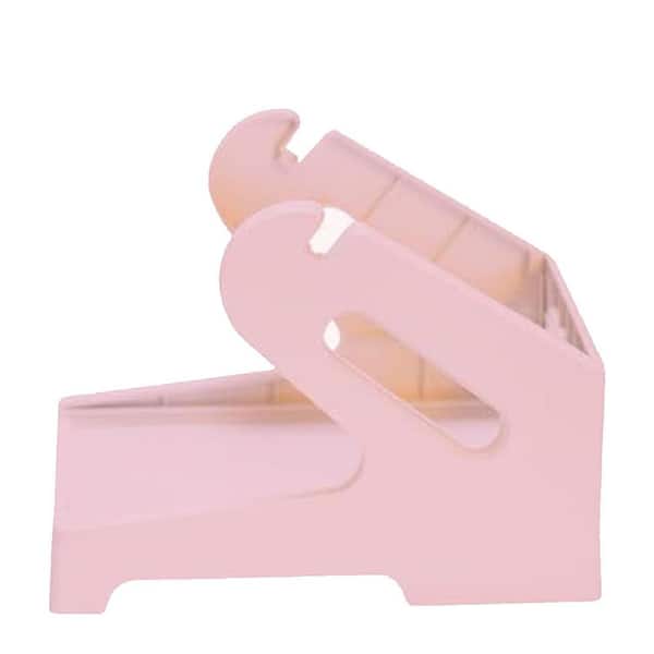 Thermal Shipping Label Holder for Rolls and Fan-Fold Fragile Stickers Label Stand Desktop Printer Holder Pink