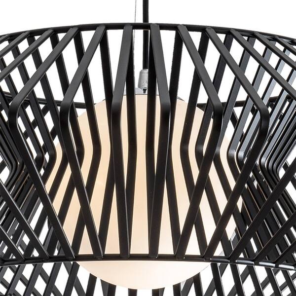 DreamyMagic　0330 Jojospring Gema 1-Light Black Geometric Metal Glass Shade