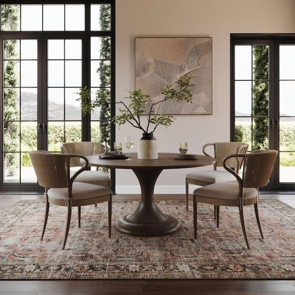 Red Bank Antiqued Jute-Blend Multicolor 9 ft. x 12 ft. Indoor Area Rug