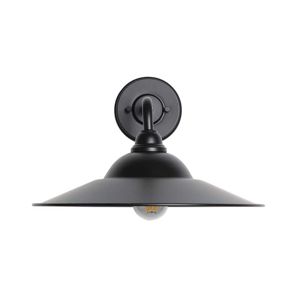 Croma 15 in. Matte Black Outdoor Hardwired Wall Sconce with No Bulbs Included price history on PriceWatchPro