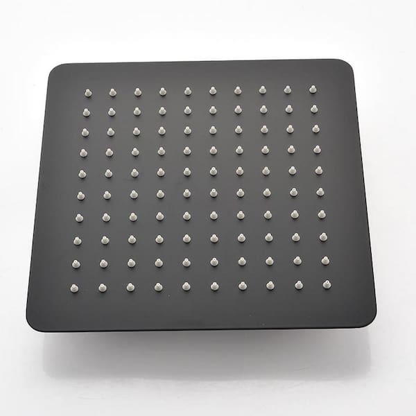 Satico 1-Spray Patterns 16 in. Ceiling Mount Dual Fixed and Handheld Shower Head 2.5 GPM in Matte Black