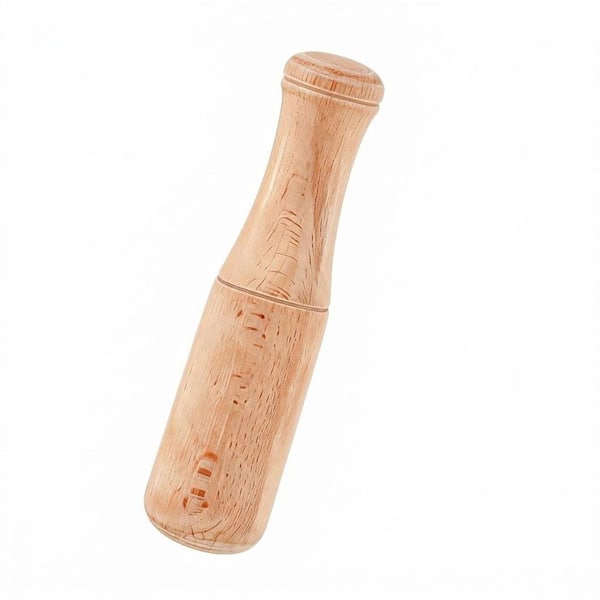 Natural Wood Finish Garlic Food Masher Pestle for Grinding, Canning, Sauces, Purees, Cocktail Bar Tool