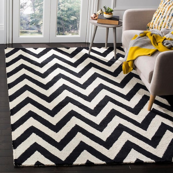 Cambridge Black/Ivory 10 ft. x 14 ft. Area Rug