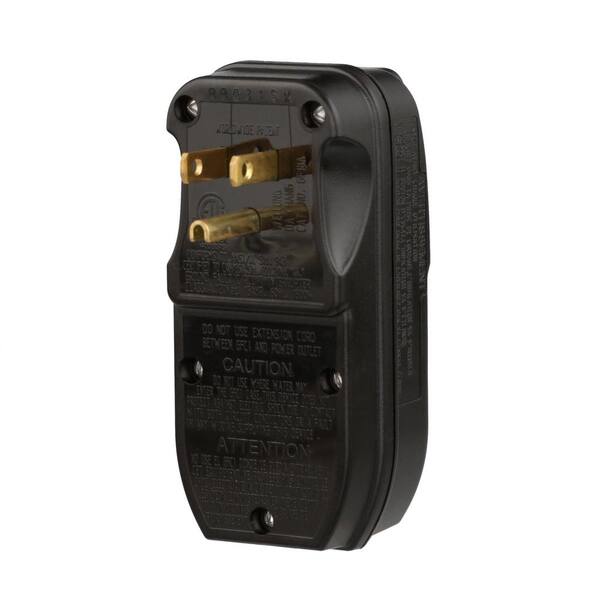 ELEGRP 15 Amp Single Outlet GFCI Adapter, 3-Prong Grounded GFCI