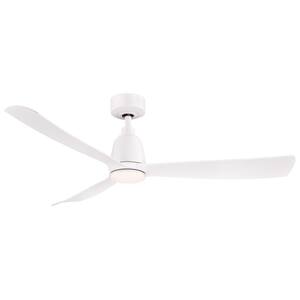 Kute 52 in. Indoor/Outdoor Matte White Ceiling Fan with Remote Control and DC Motor