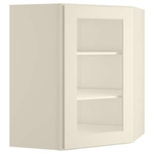 Shaker Antique White Plywood Wall Diagonal Shaker Style Stock Corner Kitchen Cabinet (24 in. x 36 in. x 24 in.）