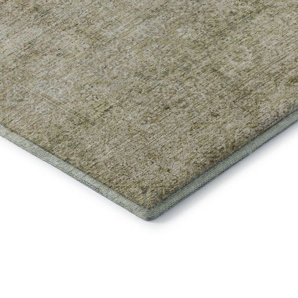Mayfield Premium Machine Washable Abstract AMF2103 Sage 5 ft. x 7 ft. 6 in. Area Rug