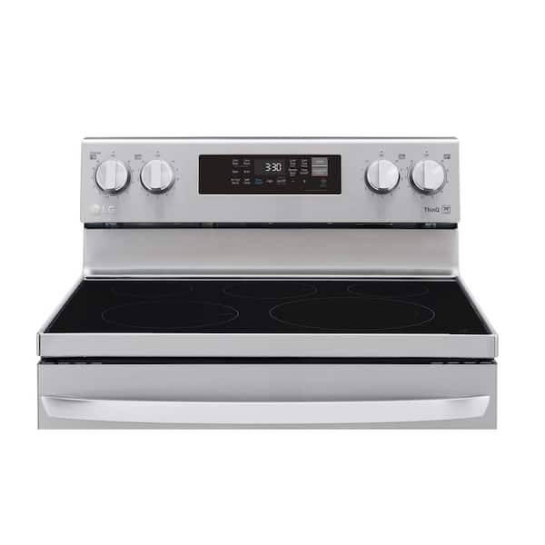 LG 30 in. 6.3 cu. ft. Smart Wi-Fi Enabled Fan Convection Electric Range Oven  with AirFry and EasyClean in. Stainless Steel LREL6323S - The Home Depot