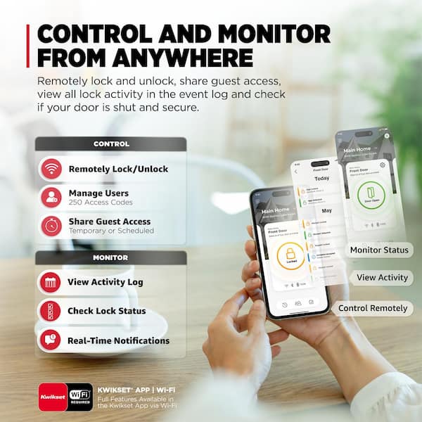 HALO Select Touchscreen Wi-Fi and Matter Enabled Smart Lock Deadbolt in Satin Nickel