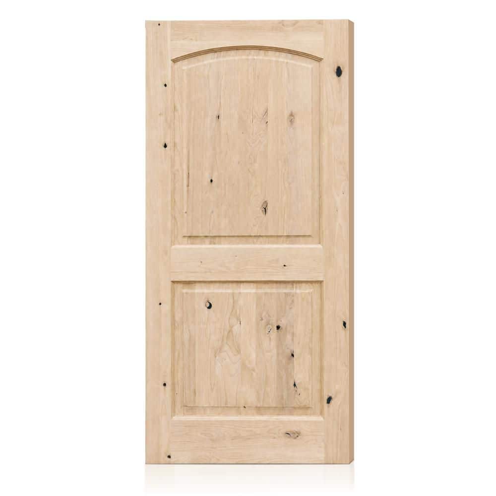 36 in. x 80 in. 2 Panel Arch Top Solid Core Alder Unfinished Interior Door Slab price history on PriceWatchPro