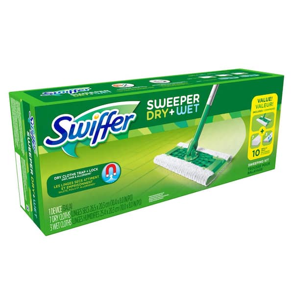 Swiffer Kit Floor Cleaner + Dry Floor Wipes And Duster + Refill Ideal – The  Pink Stuff