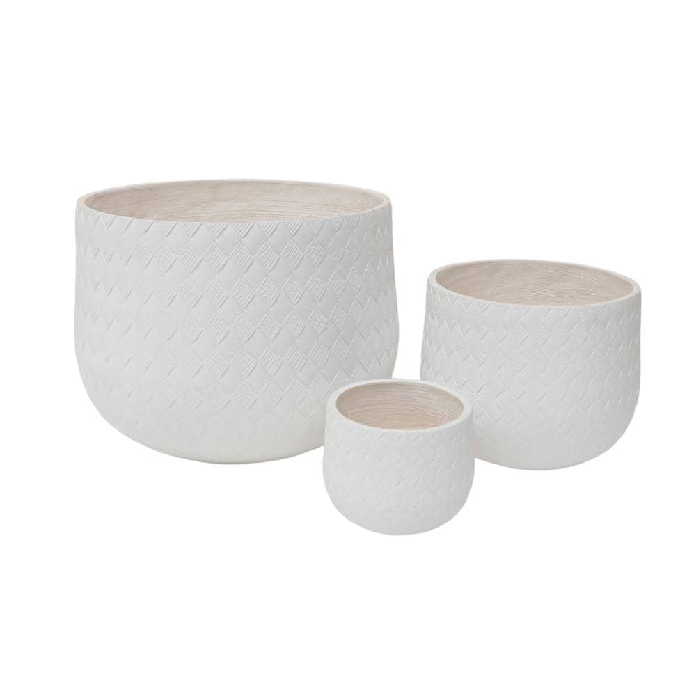 Assorted Sizes plastic Round Planter,21.65''+14.17''+8.66'' Dia Set of 3 Planter,with Drainage Hole price history on PriceWatchPro