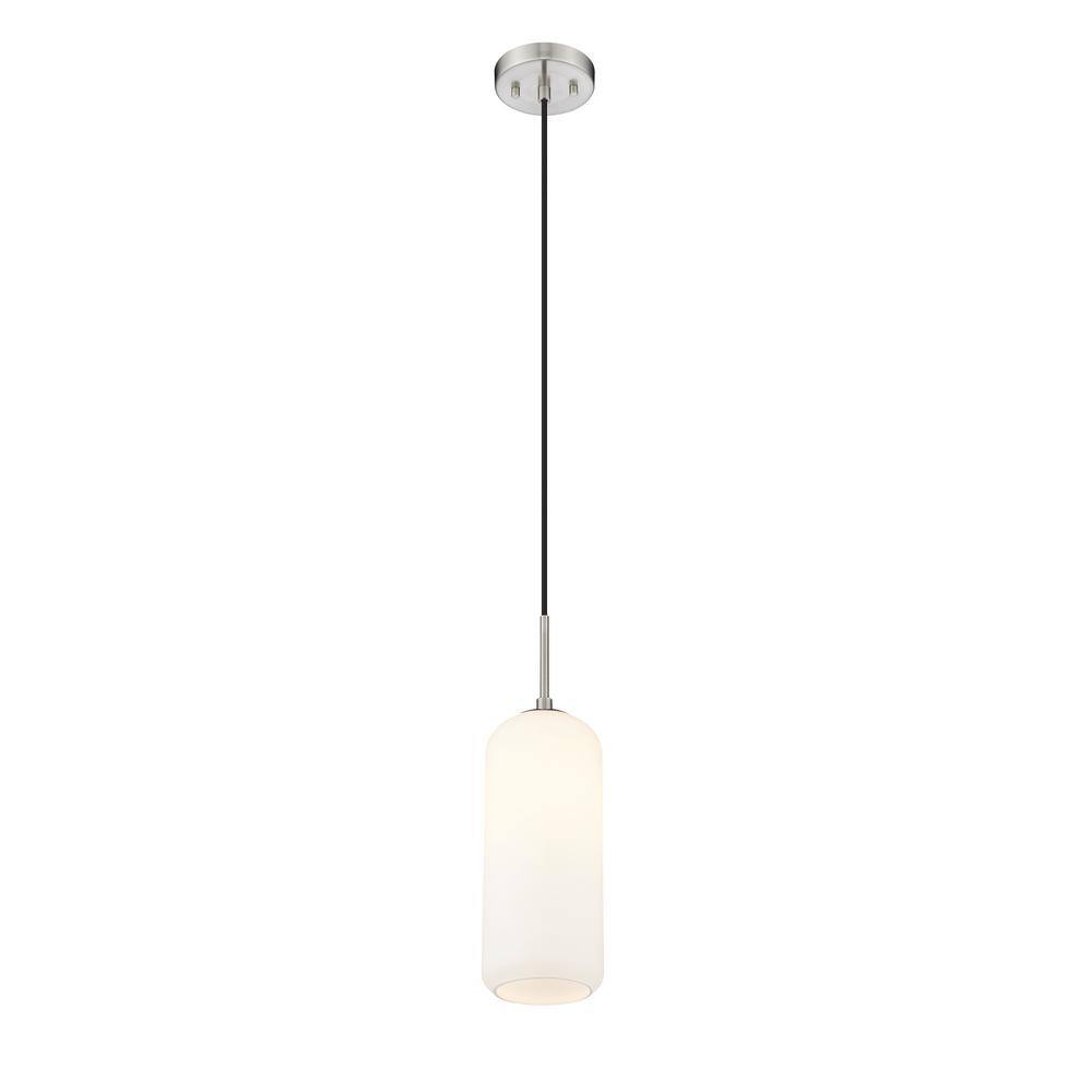 Monty 17" Brushed Nickel and Glass LED Pendant Light