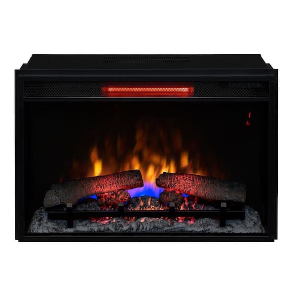 Unbranded 26 in. Infrared Quartz Electric Fireplace Insert with Flush-Mount Trim Kit