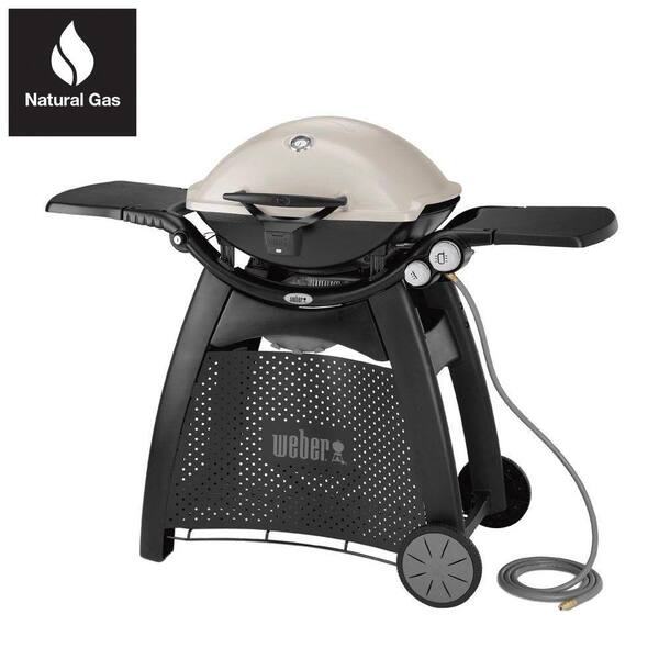 Weber Q 3200 2 Burner Natural Gas Grill In Titanium With Built In Thermometer 57067001 The Home Depot Weber Q 3200 2 Burner Natural Gas Grill In Titanium With Built In Thermometer 57067001 The Home Depot