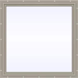 47.5 in. x 47.5 in. V-4500 Series Desert Sand Vinyl Picture Window w/ Low-E 366 Glass