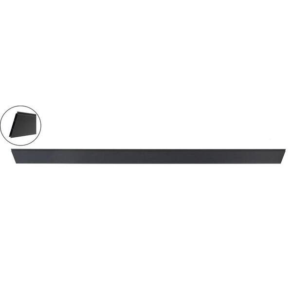 EuroFence 0.41 ft. x 5.91 ft. Euro Style Black Aluminum Metal Fence Panel