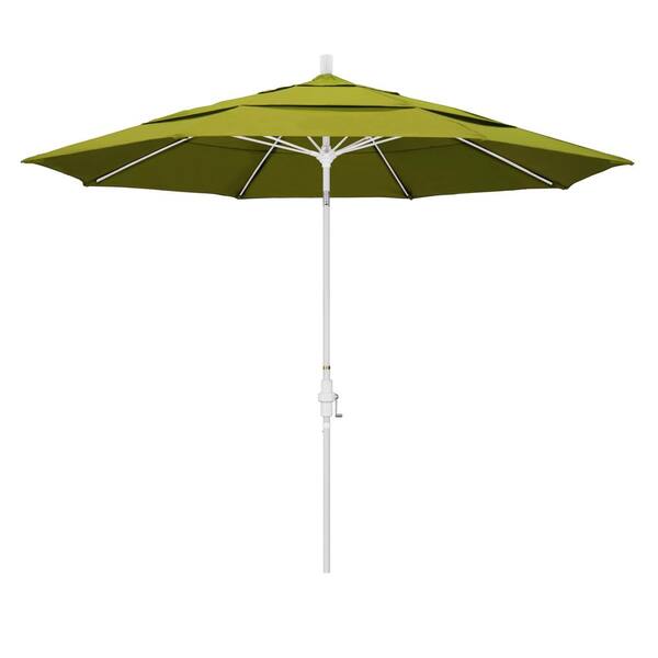 California Umbrella 11 ft. Fiberglass Collar Tilt Double Vented Patio ...