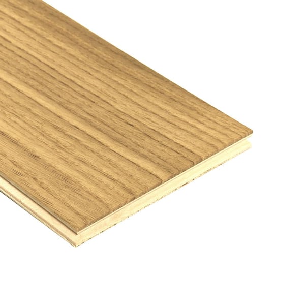 Mohawk Patton Avenue Winter Wheat Oak 0.5 in. T x 5 in. W Wirebrushed Engineered Hardwood Flooring (29.54 sq. ft./case)