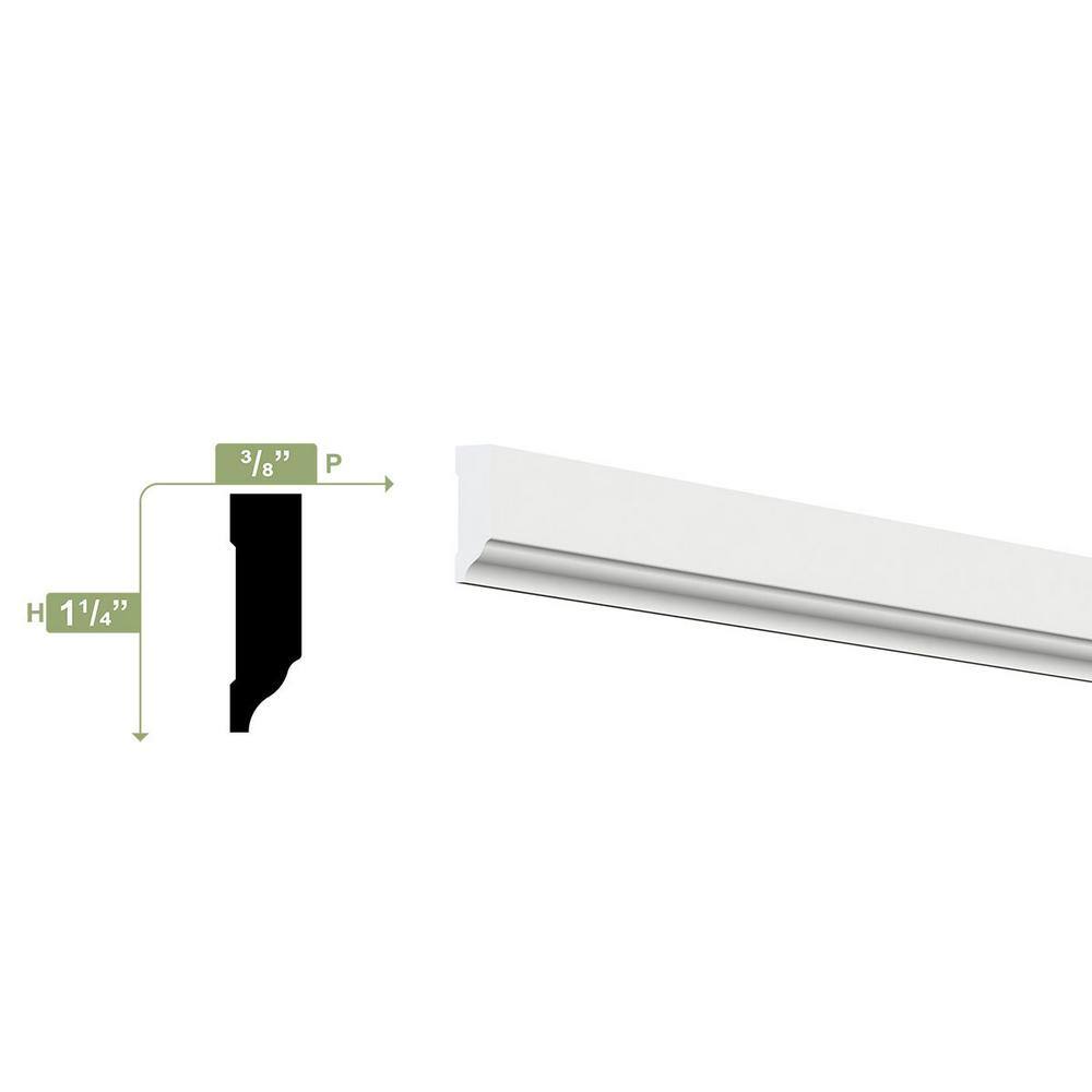 96'' White PVC Door Stop Moulding
