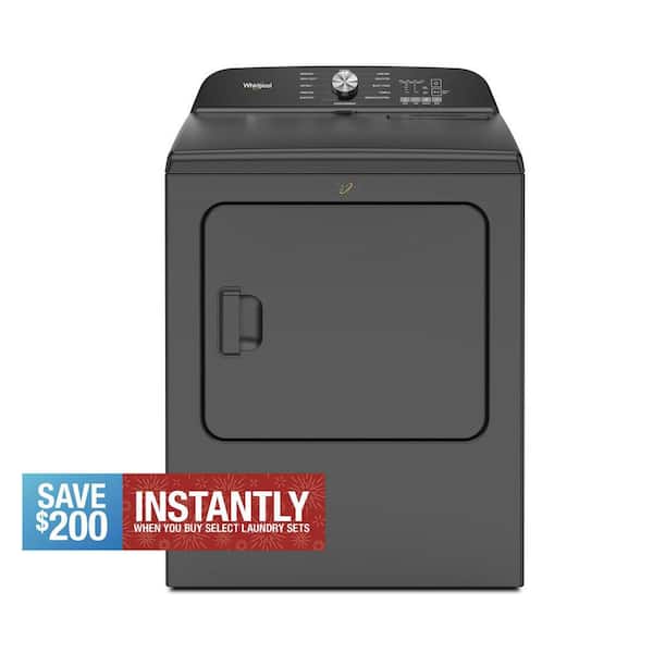 7.0 cu.ft. Vented Top Load Electric Dryer in Volcano Black