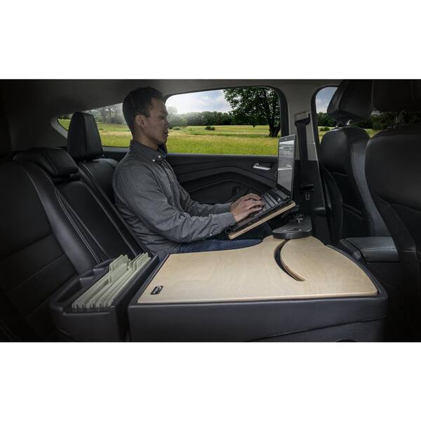 AutoExec ReachDesk MAH-02 BS Back Seat Car Desk 1 Pack Mahogany Finish with Printer Stand 