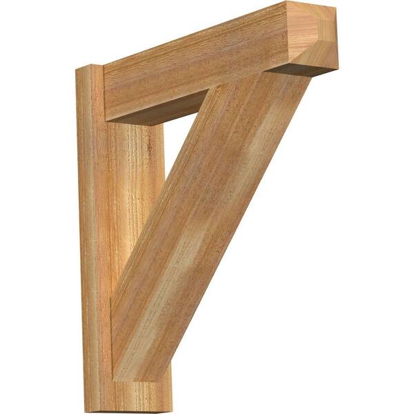 Ekena Millwork 6 in. x 24 in. x 24 in. Traditional Craftsman Rough Sawn Western Red Cedar Outlooker