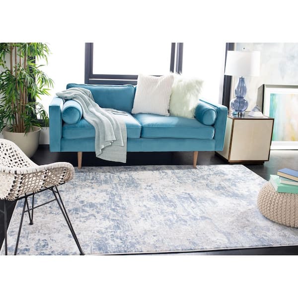 Amelia 6 ft. x 8 ft. Gray/Blue Abstract Area Rug
