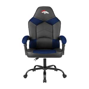 Denver Broncos Black Polyurethane Oversized Office Chair with Reclining Back