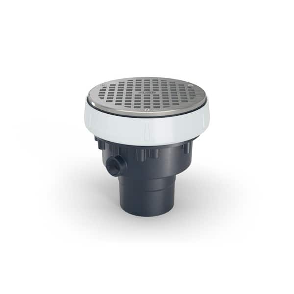 Zurn 6in. Round Slab on Grade Floor Drain Features Nickel Bronze Strainer and PVC Body with 2in.x3in. Solvent Weld Connection
