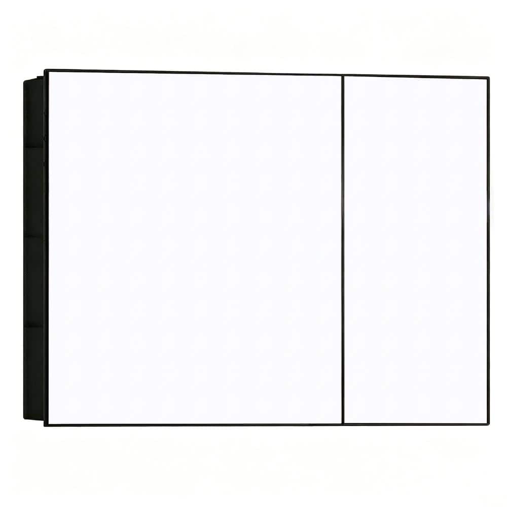 Farmhouse Style Black Aluminum Medicine Cabinet with Mirror and Storage price history on PriceWatchPro