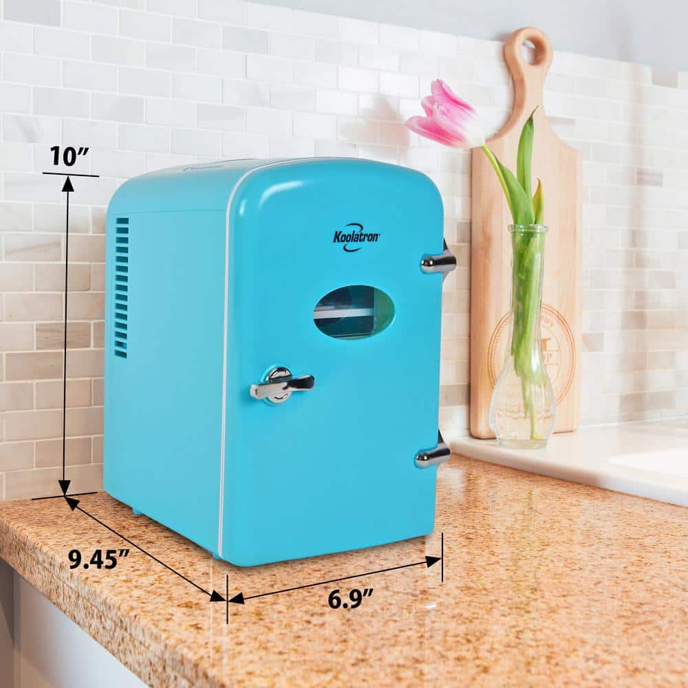 Aqua Green Compact Retro Mini Fridge for RVs
