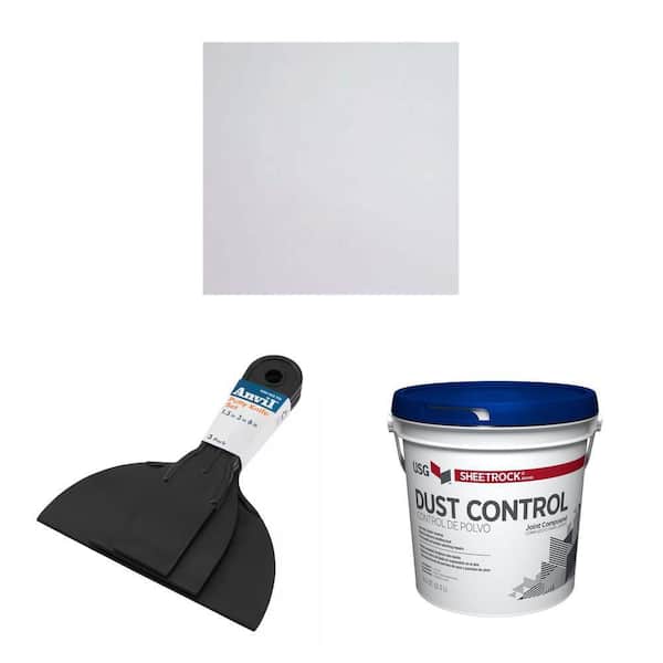 1/2 in. x 23-5/8 in. Drywall Patch, Plastic Putty Knife Set, and 3.5 qt. Joint Compound Combo
