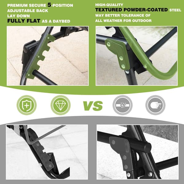 Chaise Lounge Chairs for Outside Tanning Chair with Face Hole, Pillow and Side Pocket, Beige