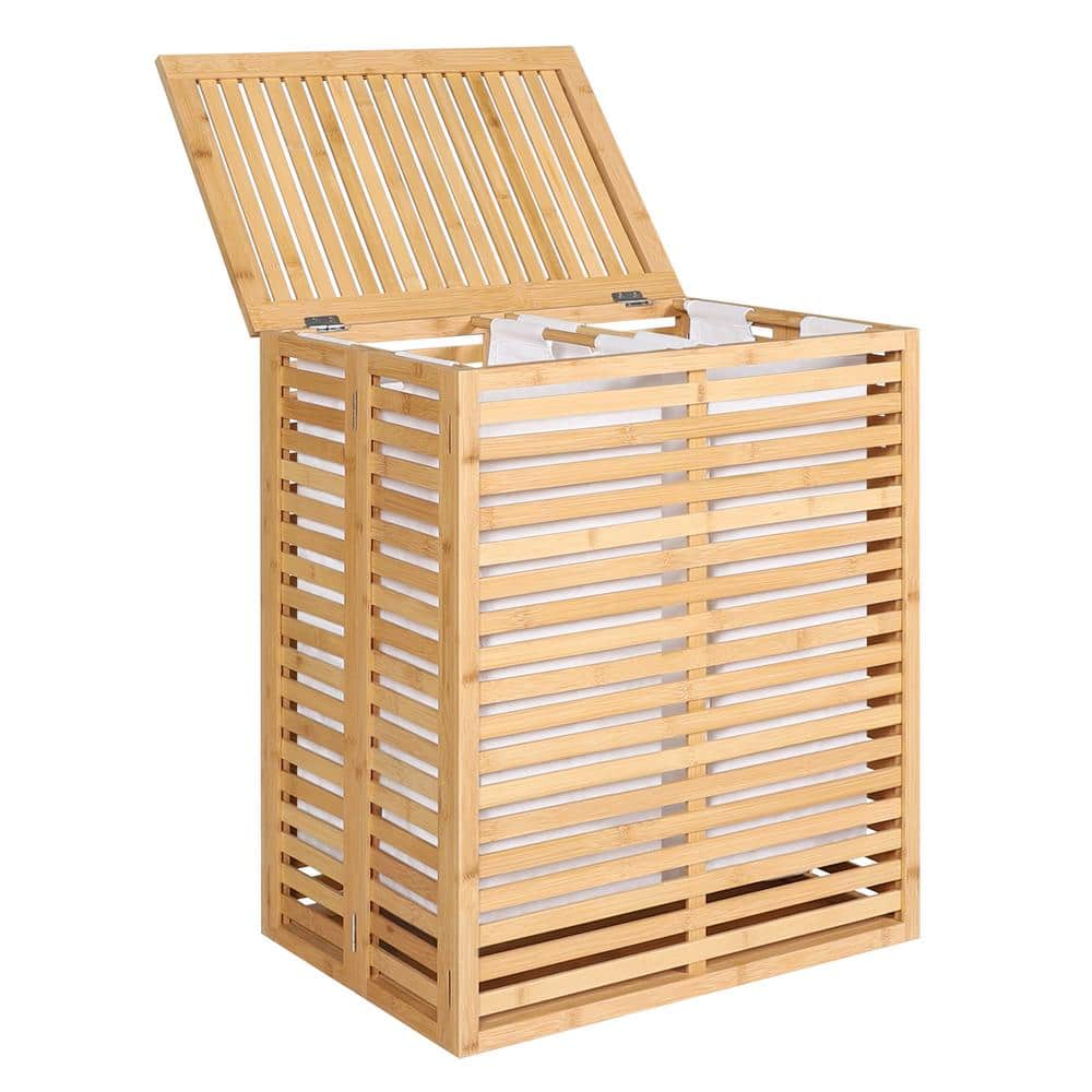 Rectangle Bamboo high quality Hamper Laundry Basket