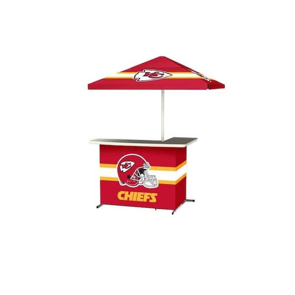 Best of Times Kansas City Chiefs All-Weather L-Shaped Patio Bar with 6 ft. Umbrella