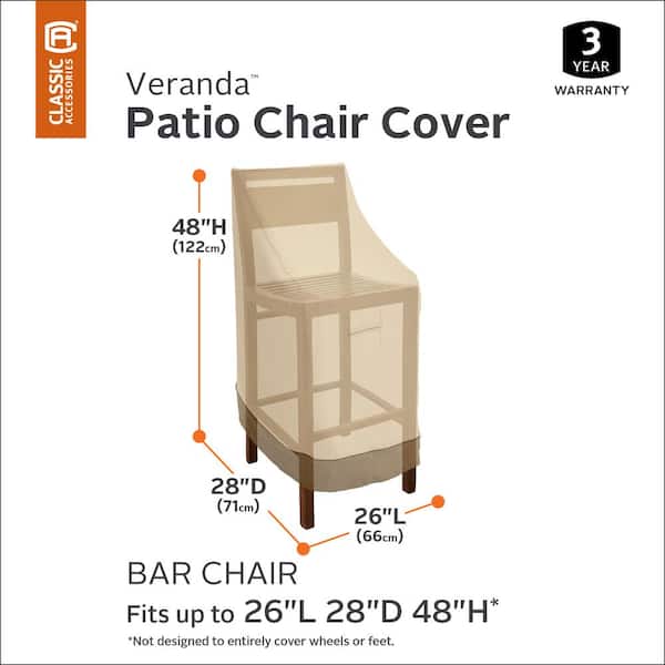 Classic Accessories Veranda Patio Bar Chair/Stool Cover (4-Pack)