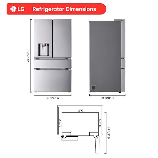 Have a question about LG 29 cu. ft. Standard Depth MAX 4-Door