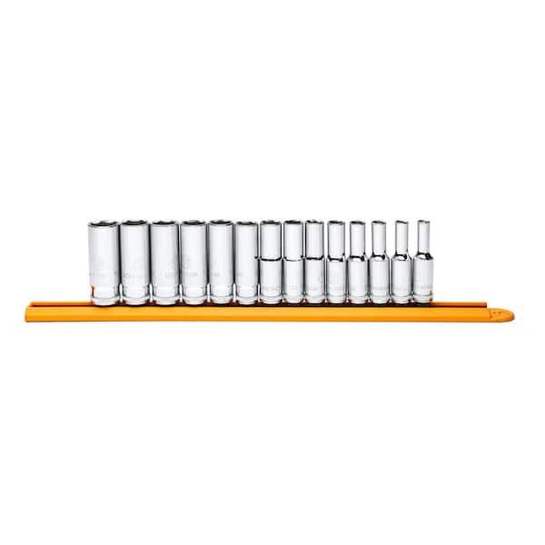 3/8 in. Drive Metric 6-Point Deep Socket Set (14-Piece)