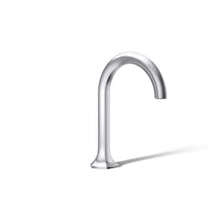 Occasion Bathroom Sink Faucet Spout with Cane Design in Polished Chrome