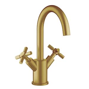 Prima Colori Single Hole 2-Handle Bathroom Faucet in Brushed Gold