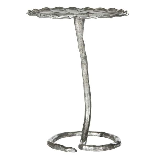SAFAVIEH Justina Silver Side Table FOX3245B - The Home Depot