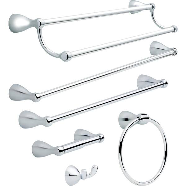 Delta Foundations 24-in Polished Chrome Wall Mount Single Towel Bar Delta Foundations 24-in Polished Chrome Wall Mount Single Towel Bar