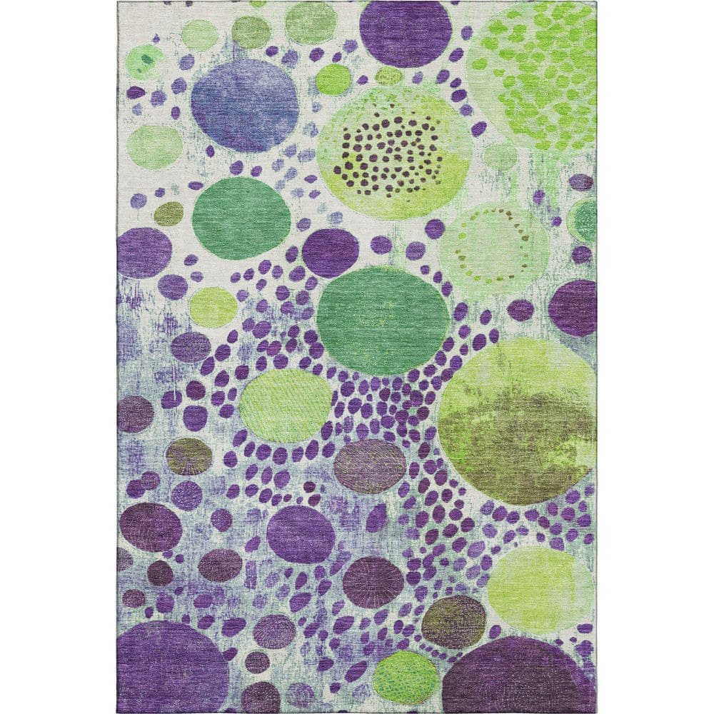 Mayfield Premium Machine Washable Abstract AMF1895 Purple 5 ft. x 7 ft. 6 in. Area Rug price history on PriceWatchPro