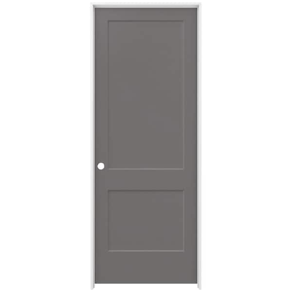 JELD-WEN 36 in. x 80 in. Monroe Weathered Stone Right-Hand Smooth Solid Core Molded Composite MDF Single Prehung Interior Door