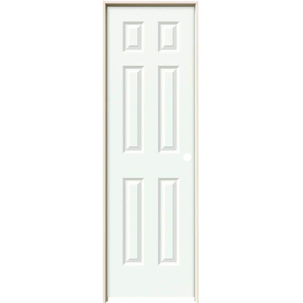 24 in. x 80 in. Colonist White Painted Left-Hand Smooth Solid Core Molded Composite MDF Single Prehung Interior Door price history on PriceWatchPro
