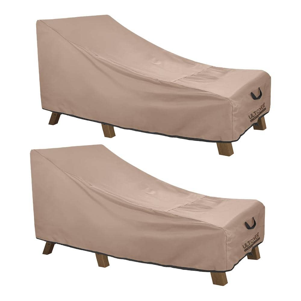 80 x 28 x 30 in Chaise Lounge Chair Cover Waterproof Heavy Duty Brown 2 Pack price history on PriceWatchPro