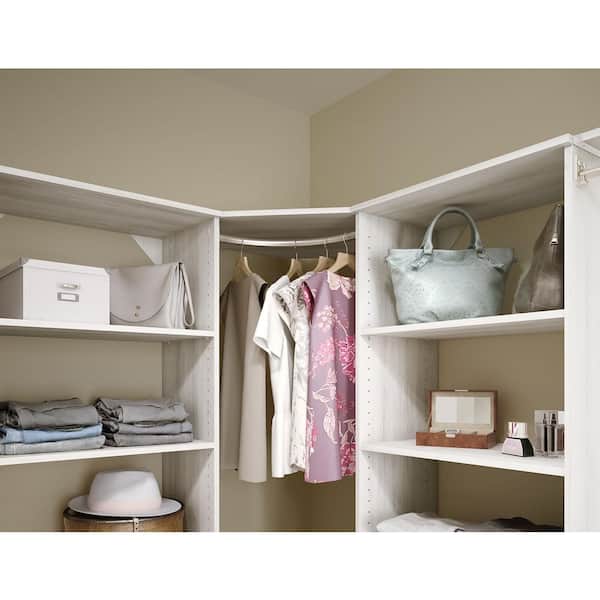 Style+ 25.12 in. W Bleached Walnut Corner Shelf Kit