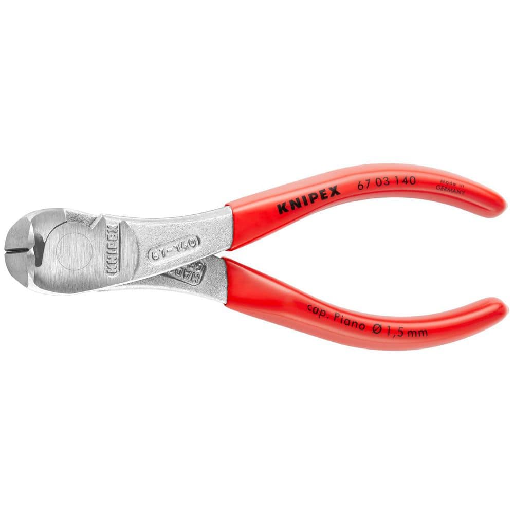 KNIPEX 5.5 in. High Leverage End Cutting Nippers 67 03 140 - The